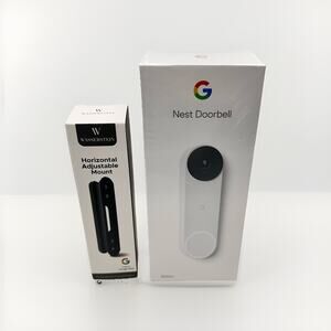 Google Nest Doorbell Battery Snow (GWX3T) With Mount - New And SEALED!